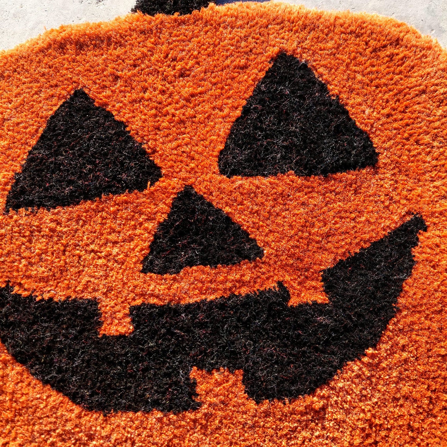 Pumpkin Tufted Rug,Fear Rug,Halloween Pumpkin Tufted Rug,Custom Rug,Handmade Rug,Area Rug,Orange Rug,Pumpkin Decor,Autumn Decor, Round Rug
