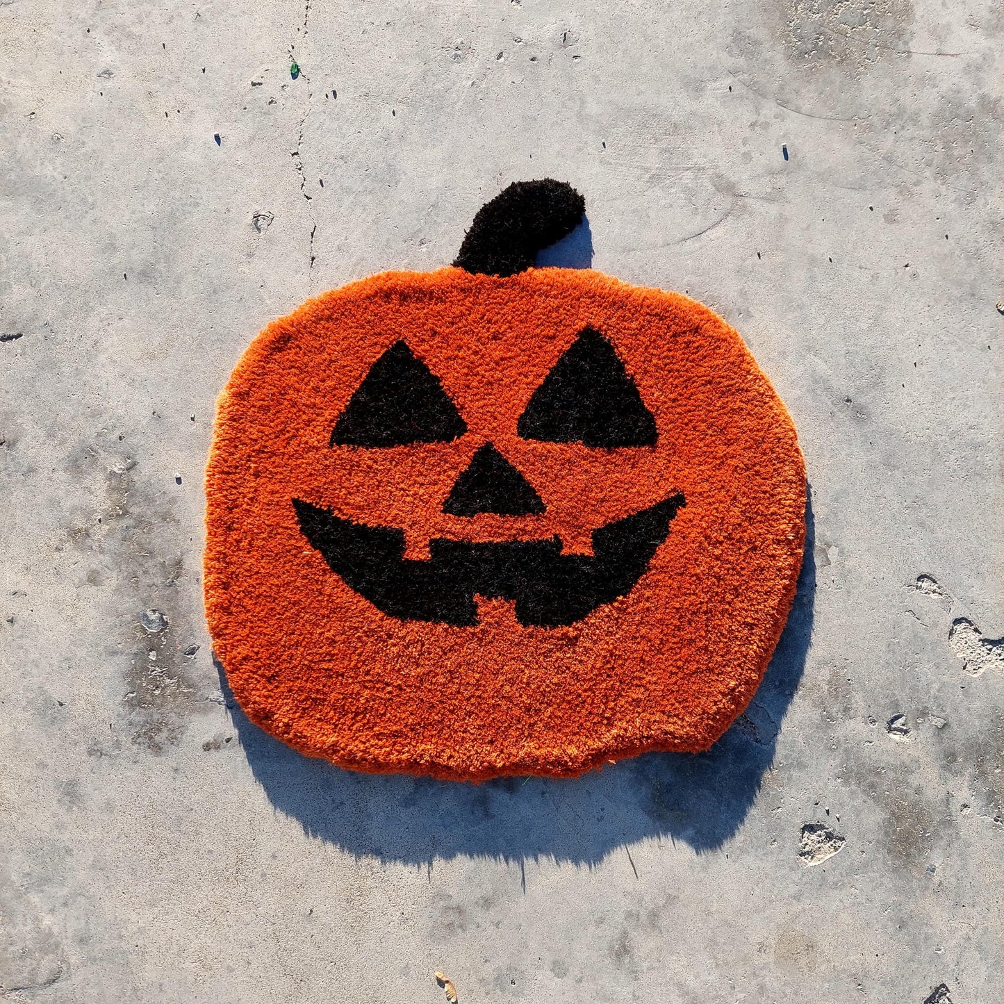 Pumpkin Tufted Rug,Fear Rug,Halloween Pumpkin Tufted Rug,Custom Rug,Handmade Rug,Area Rug,Orange Rug,Pumpkin Decor,Autumn Decor, Round Rug