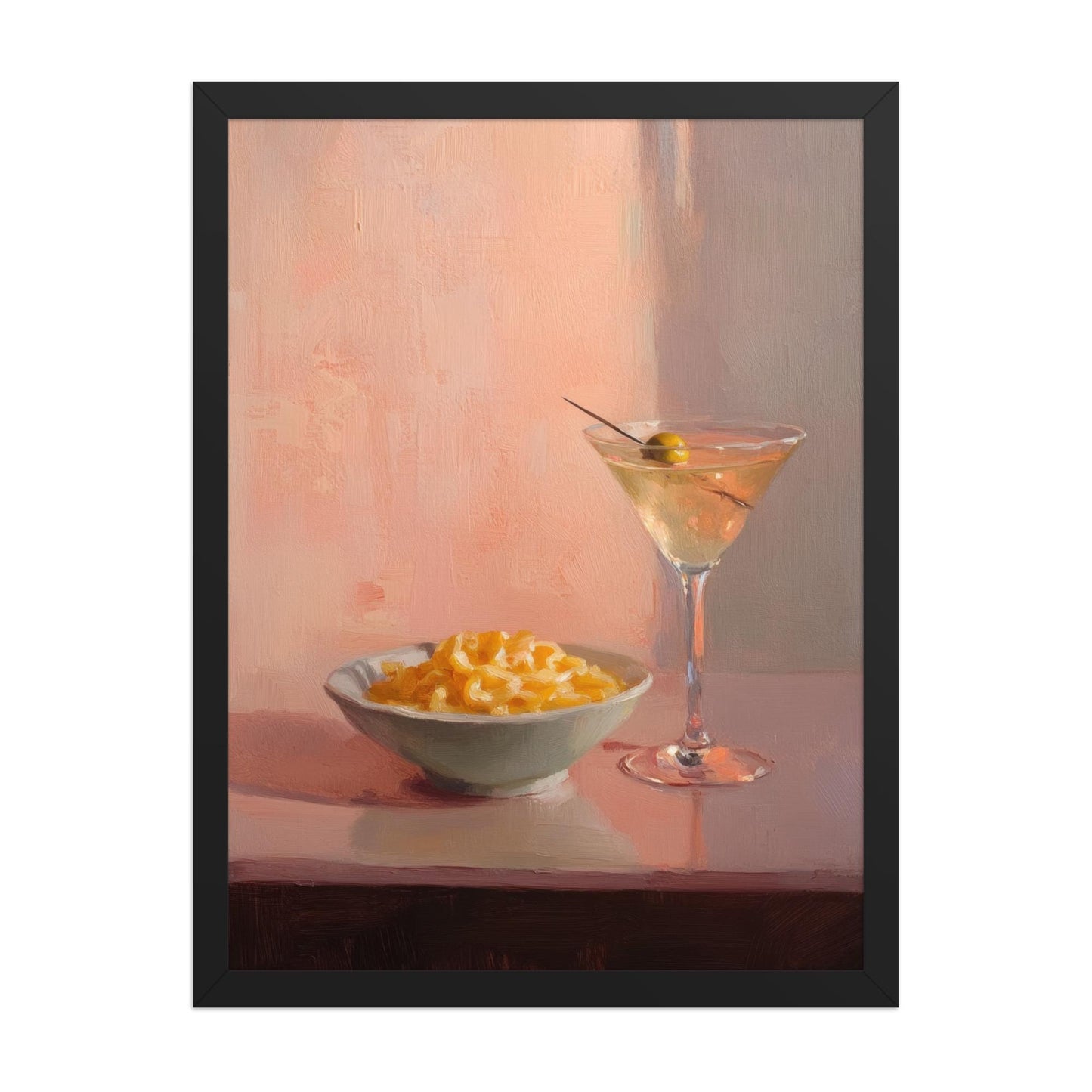 Dirty Martini & Mac and Cheese Art Print: Quirky Kitchen Decor