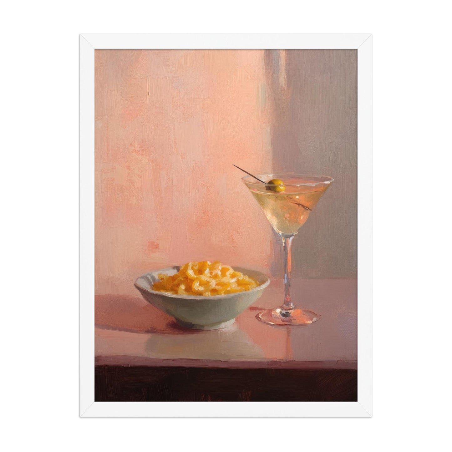 Dirty Martini & Mac and Cheese Art Print: Quirky Kitchen Decor