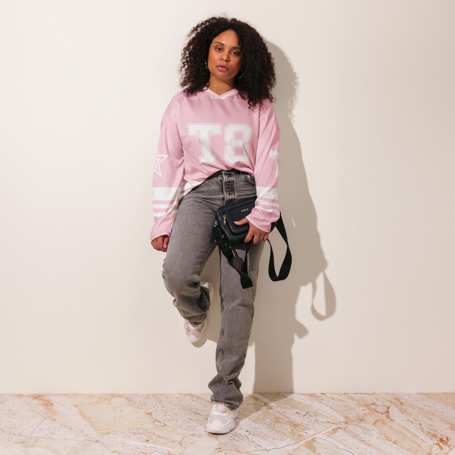 Fan Apparel T8 Hockey Jersey: Pink Concert Outfit