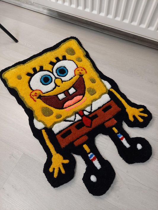 Handmade Tufted Rug, Cartoon Character Floor Mat, Fun Room Decor, Soft Custom Rug, Unique Gift For Kids, Playroom Or Bedroom Carpet