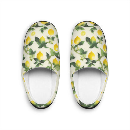 Slipper Gifte Lemon Print Women's Indoor Slippers Cozy Home Footwear Perfect Gift for Her Relaxation Self-Care Housewarming Spring Vibes