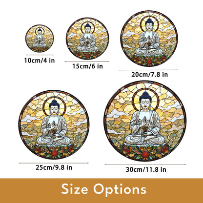 Buddha Stained Glass Suncatcher Sun Catcher Gift for Meditation Lovers