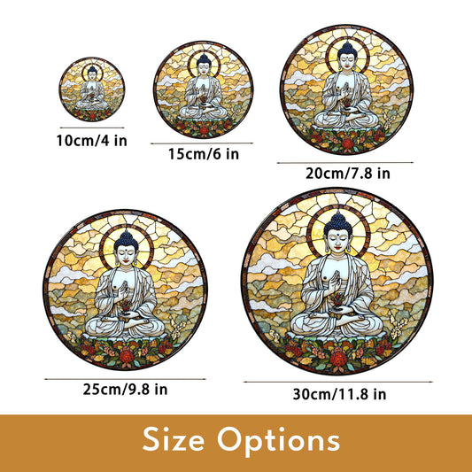 Buddha Stained Glass Suncatcher Sun Catcher Gift for Meditation Lovers
