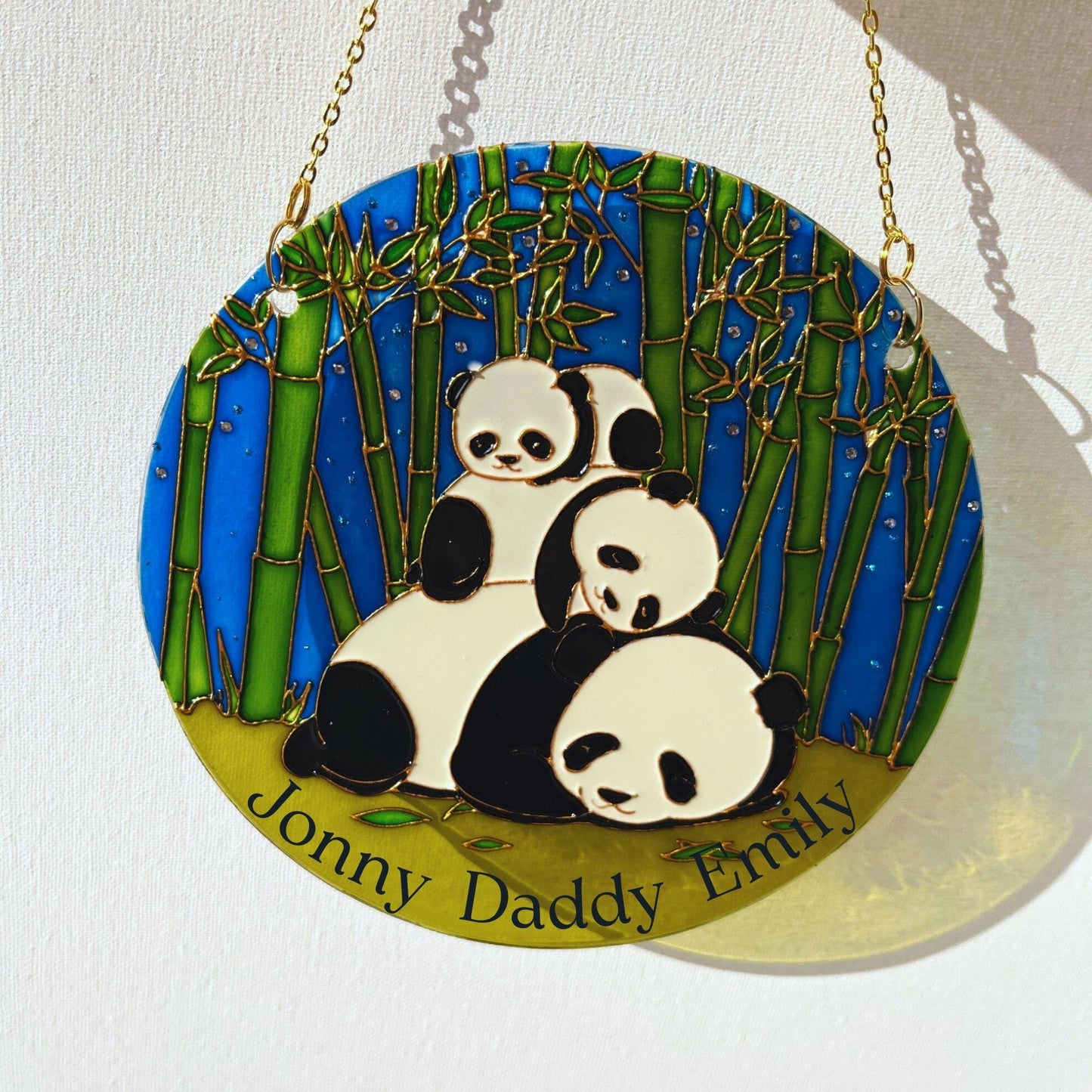 Personalized Memory gift Panda Bear and kids|1, 2, 3 babies| Grandma mom granddaughter| Mathers day gift| Grandpa  son grandson| Family