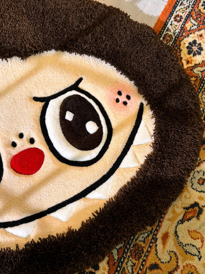 Cute Fluffy Monster Rug, Cute 3D Rug, Handmade Monster Rug, Tufted Fluffy Rug, Plush Rug