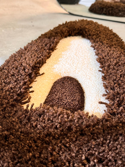 Cute Fluffy Monster Rug, Cute 3D Rug, Handmade Monster Rug, Tufted Fluffy Rug, Plush Rug