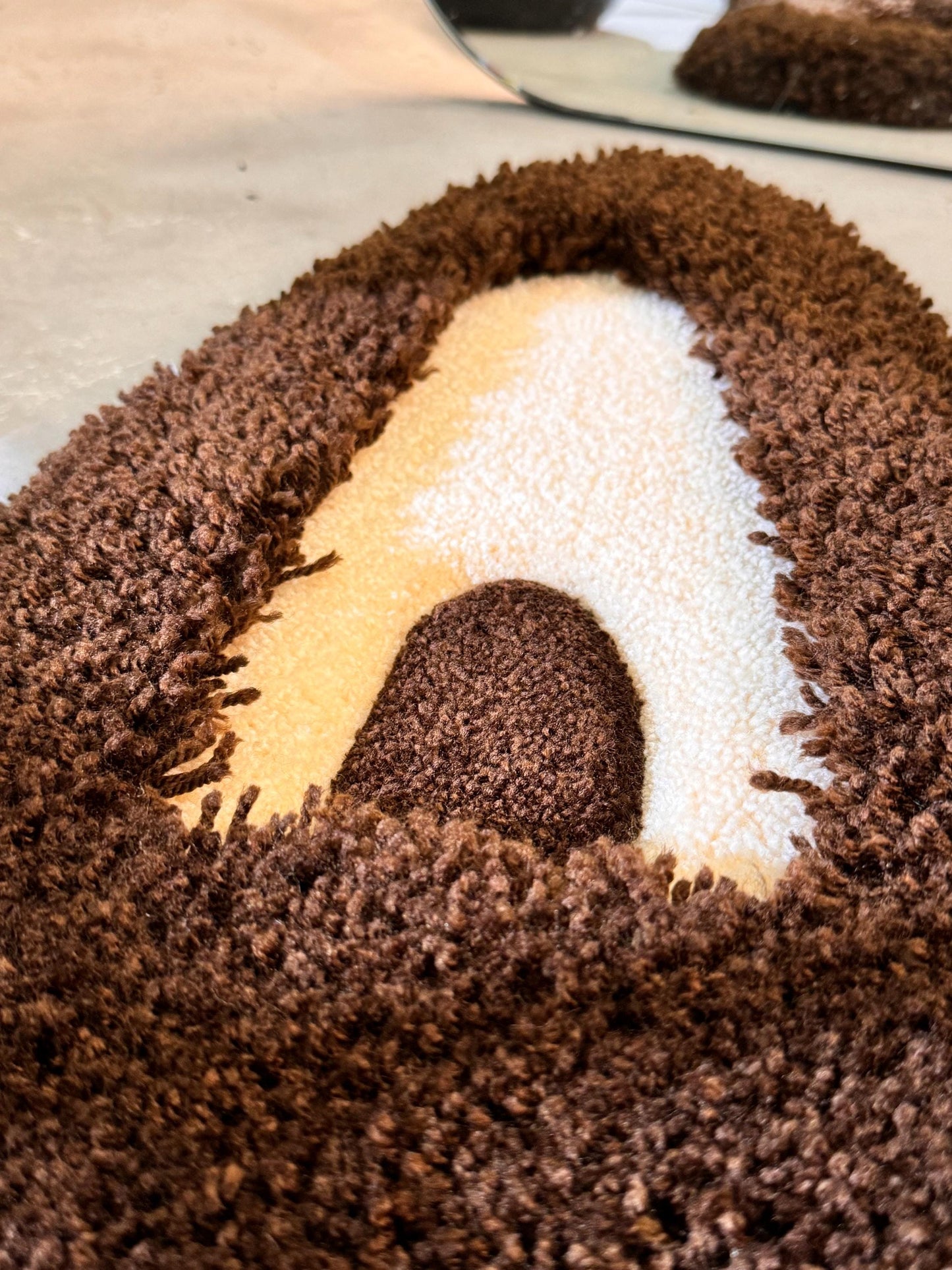 Cute Fluffy Monster Rug, Cute 3D Rug, Handmade Monster Rug, Tufted Fluffy Rug, Plush Rug