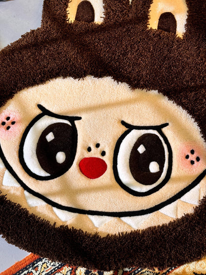 Cute Fluffy Monster Rug, Cute 3D Rug, Handmade Monster Rug, Tufted Fluffy Rug, Plush Rug