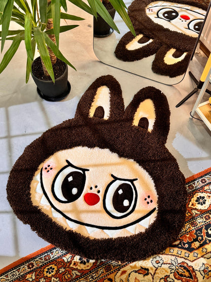 Cute Fluffy Monster Rug, Cute 3D Rug, Handmade Monster Rug, Tufted Fluffy Rug, Plush Rug