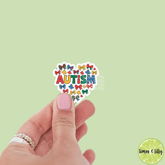 Autism Love Puzzle Awareness Vinyl Sticker | Autism Awareness Sticker | Puzzle | Awareness Month | Special Needs | Medical Mom |  Die Cut