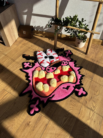 Courage the Cowardly Dog Rug: 3D Tufted Fluffy Handmade Decor