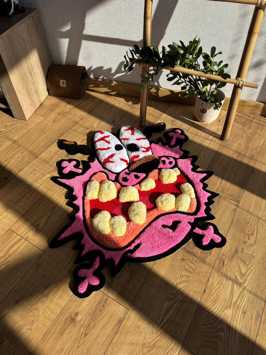 Courage the Cowardly Dog Rug: 3D Tufted Fluffy Handmade Decor