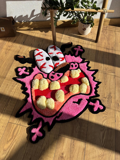Courage the Cowardly Dog Rug: 3D Tufted Fluffy Handmade Decor