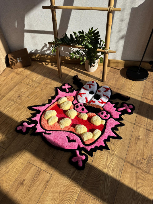 Courage the Cowardly Dog Rug: 3D Tufted Fluffy Handmade Decor