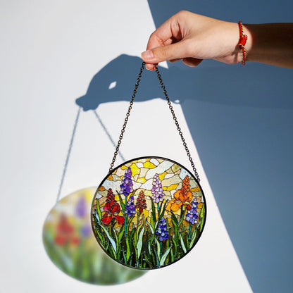 Stained Glass Flower Suncatcher Handmade Window Decor Gift for Mom Friend