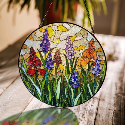 Stained Glass Flower Suncatcher Handmade Window Decor Gift for Mom Friend