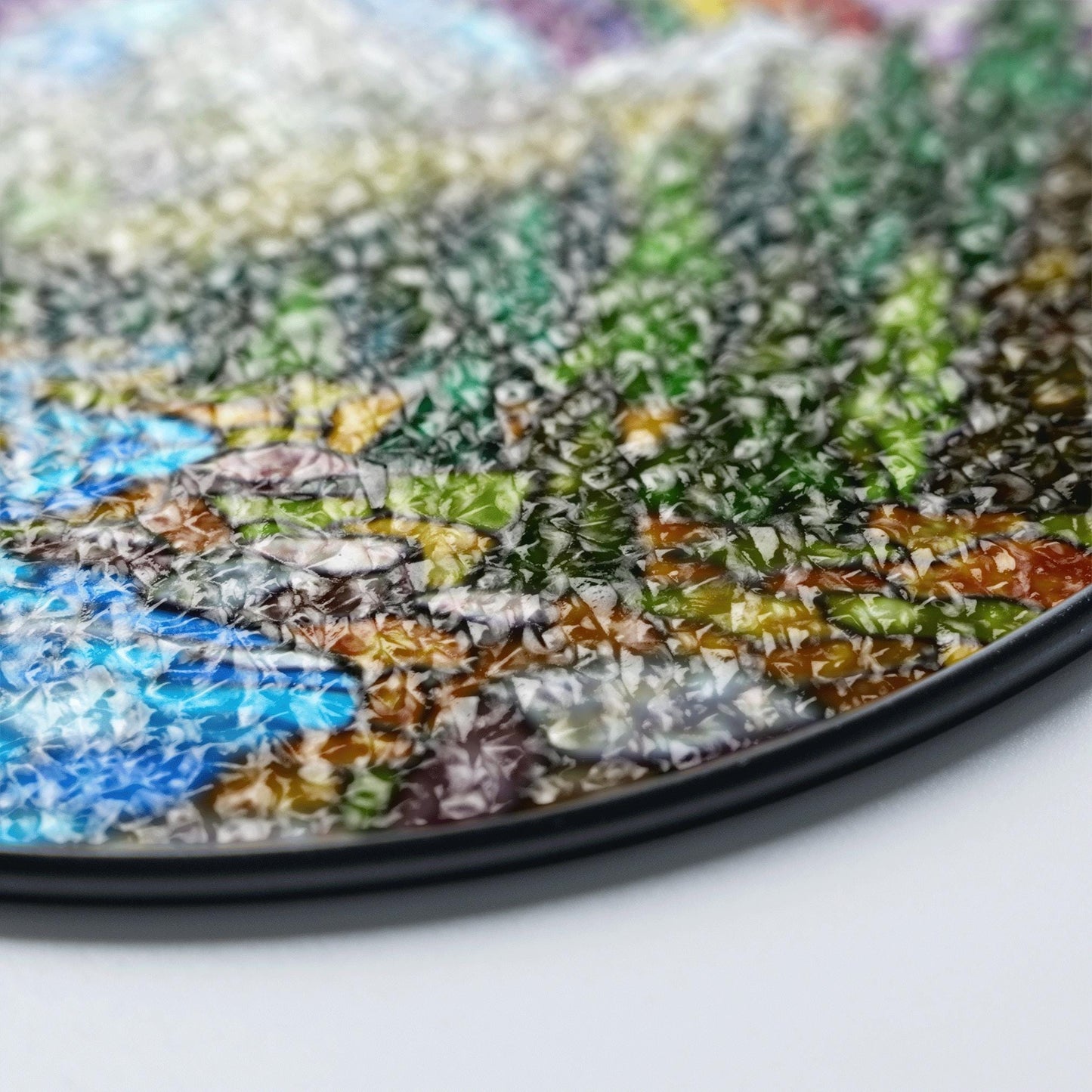 Mountain River Stained Glass Suncatcher Nature Window Hanging Gift for Hikers Campers
