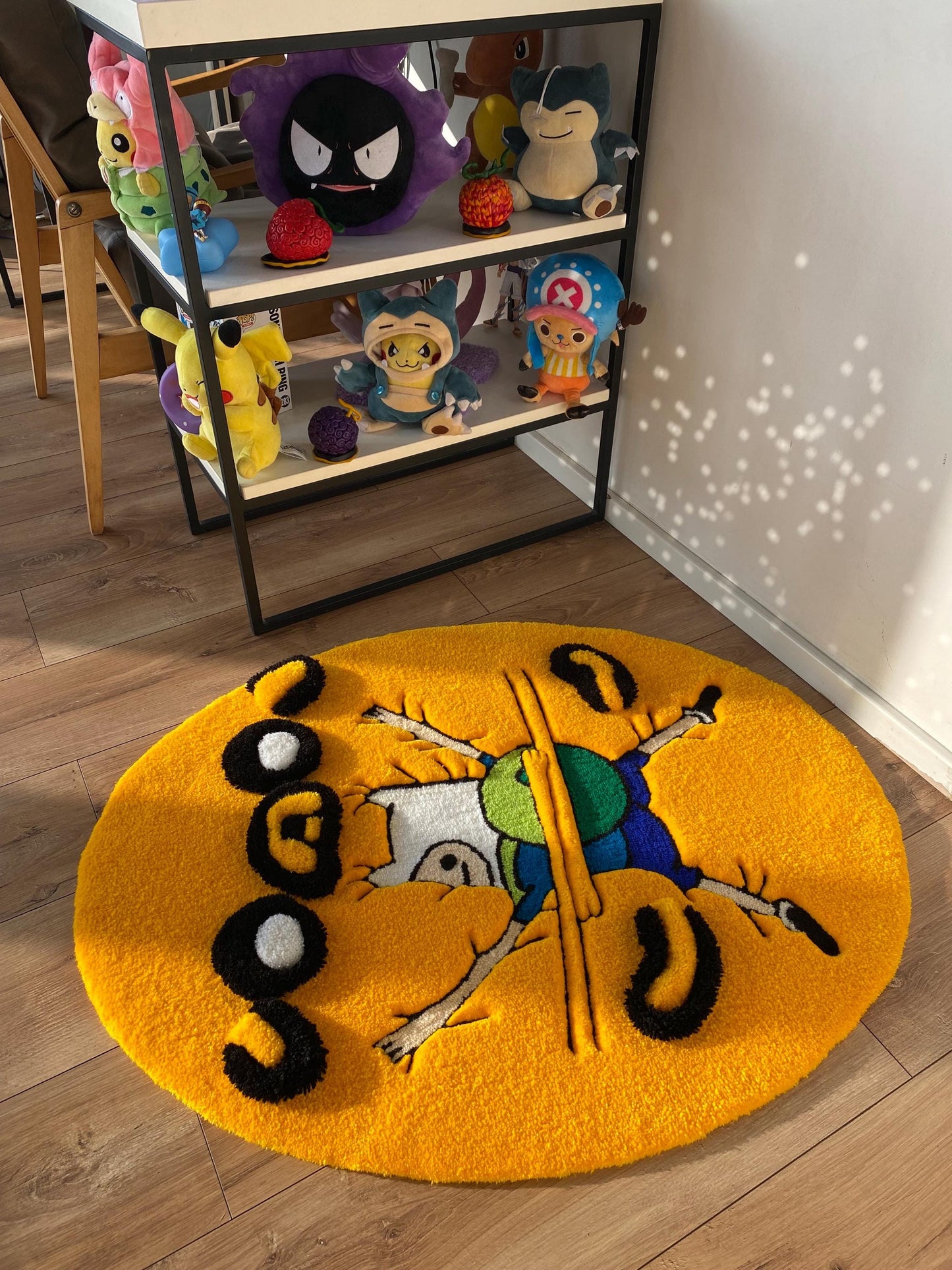 fluffy tufted custom rug, cartoon custom rug, bedroom decor,