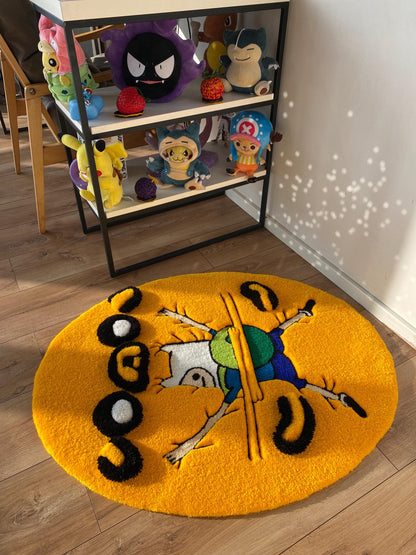 fluffy tufted custom rug, cartoon custom rug, bedroom decor,