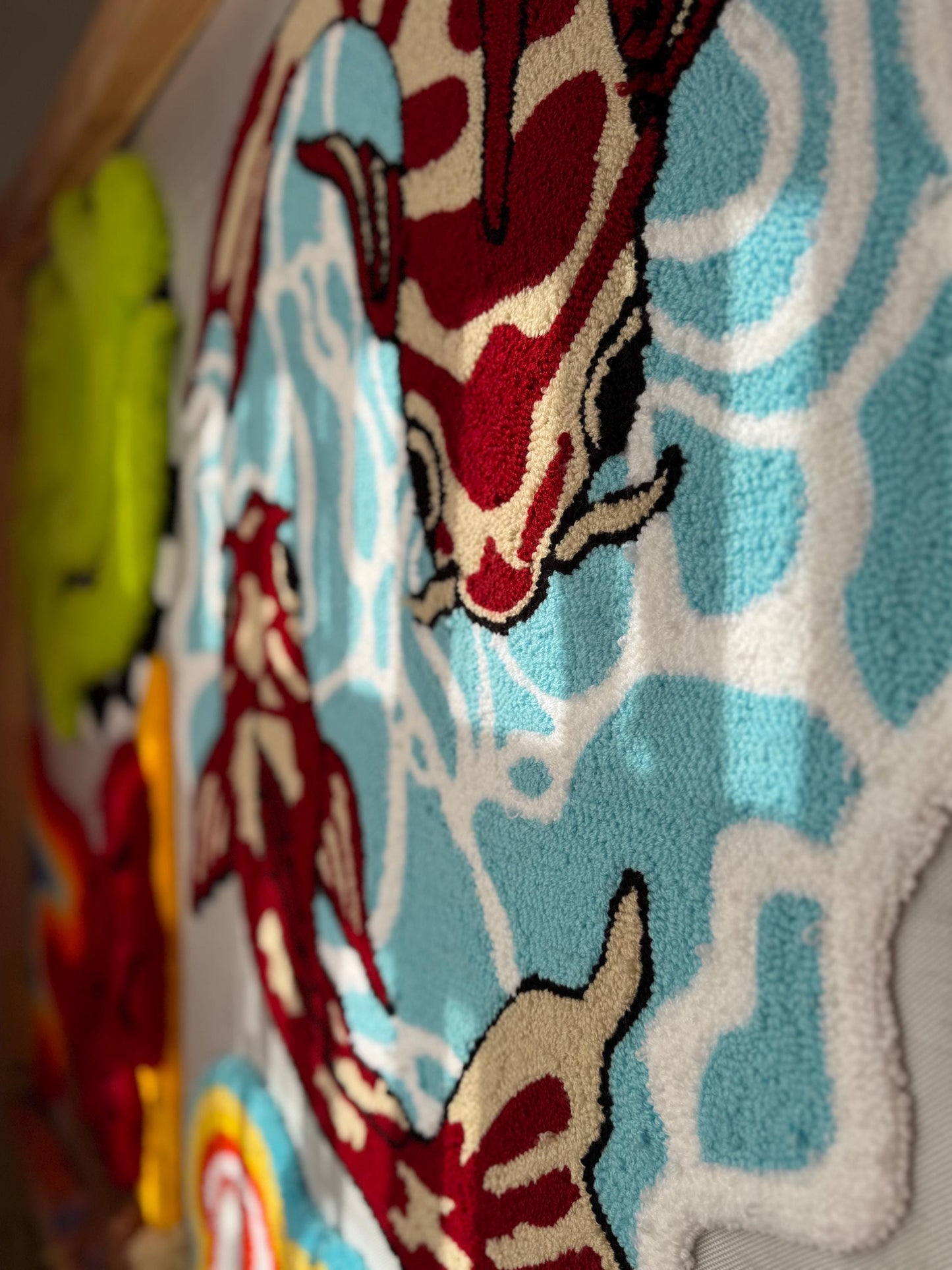 Handmade Koi Fish Rug – Unique Japanese Design for Home & Office Decor