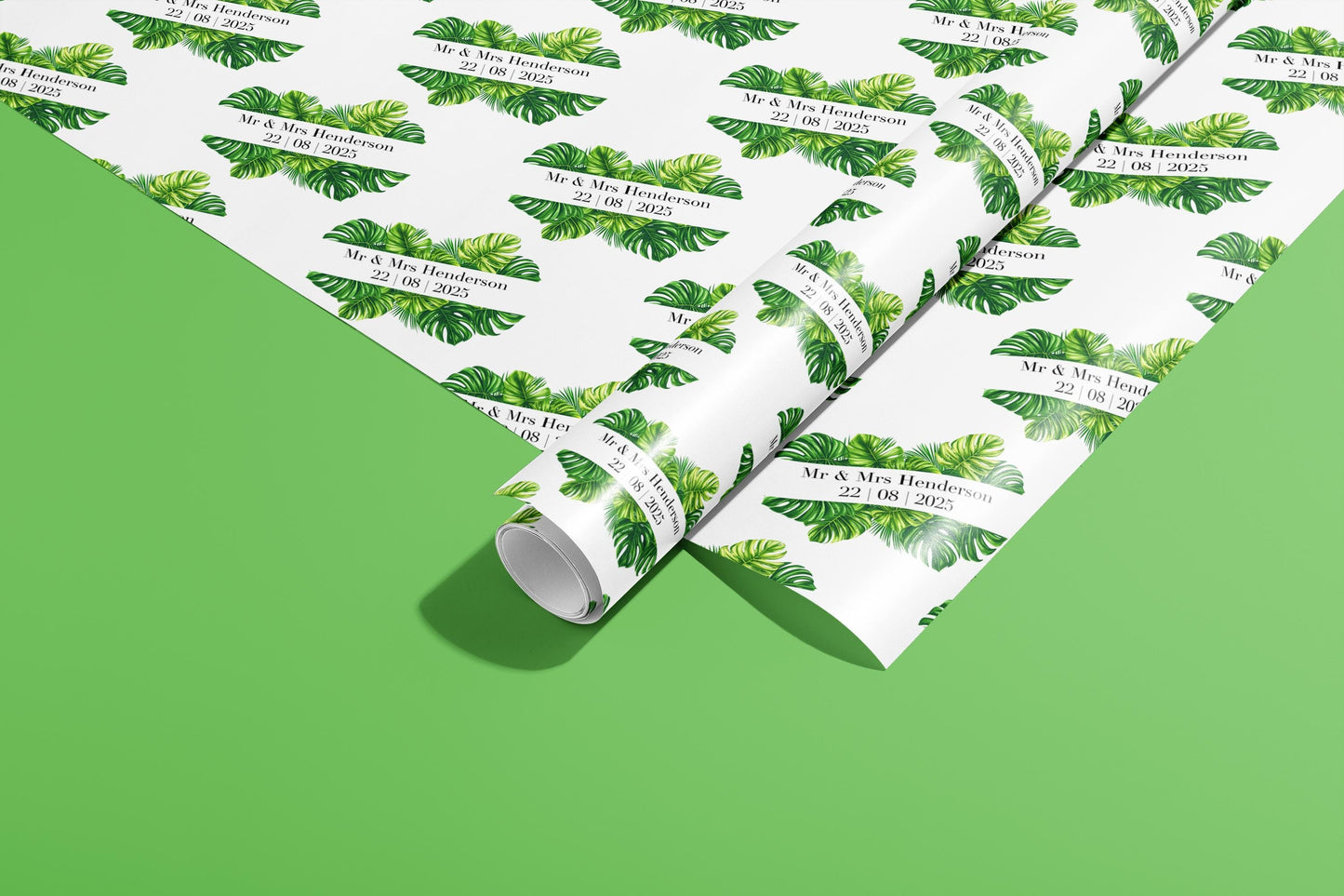 Personalised Wedding Gift Wrap, Surname, Wrapping Paper, Customised, Wedding, Party, Engagement, Couples, Newly Weds, Anniversary, Paper Eco