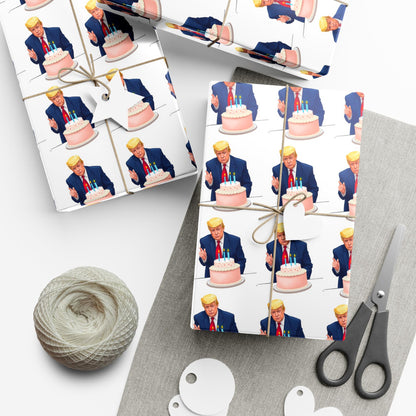 President Trump Gift Wrapping Papers Birthday's Anniversary Graduation, Father's Day Gift Wrap paper