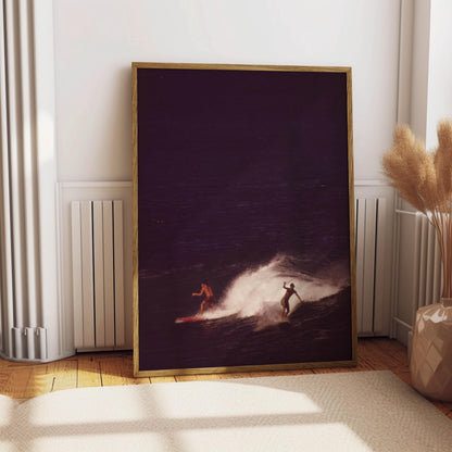 Retro Surfing Poster Surfer Wall Art Fine Art Photography Surf Magazine Print Coastal Cowgirl Wall Decor California Coast Art Beachy Poster