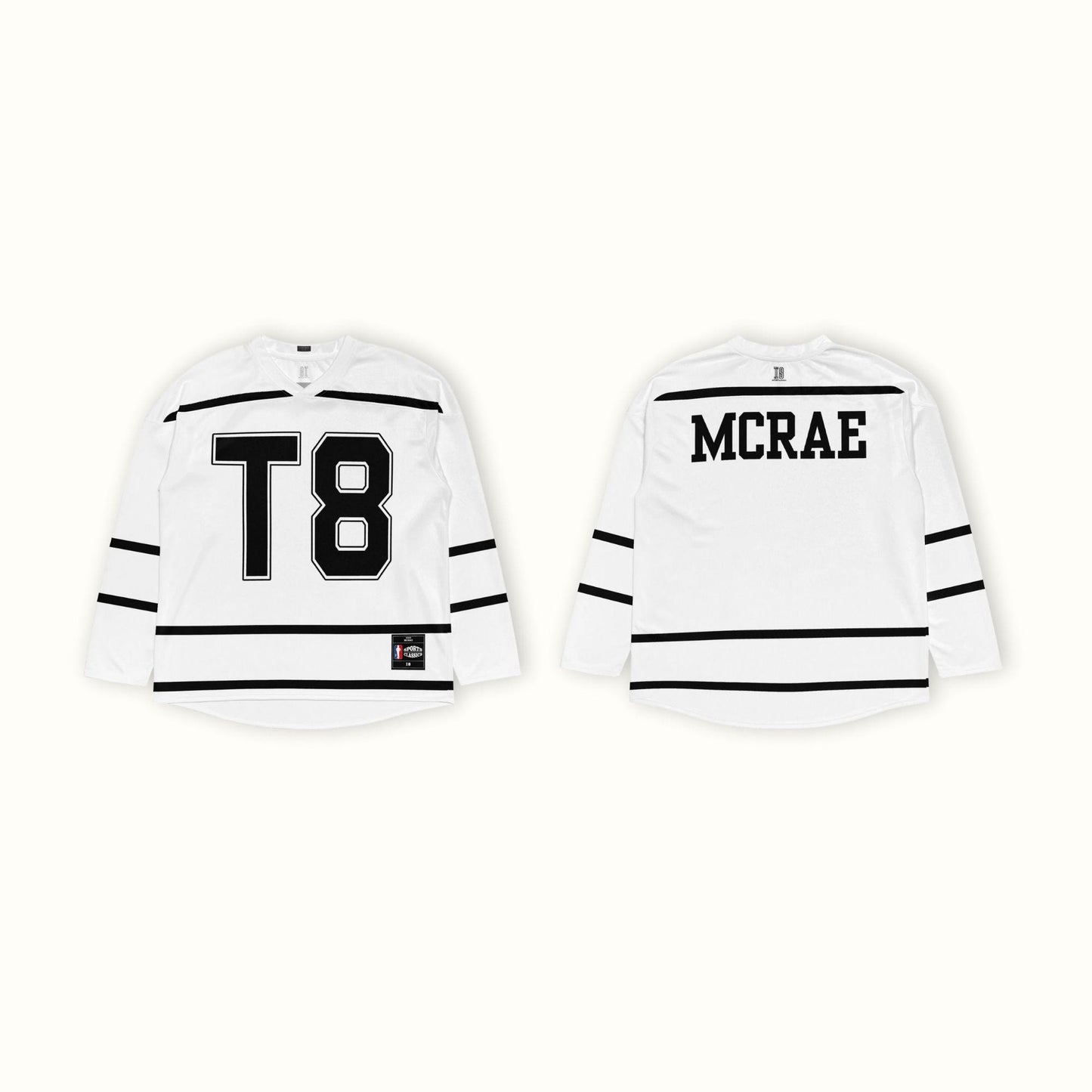 Unisex Oversized T8 Concert Hockey Jersey – Lightweight Concert Streetwear with Bold Number 8
