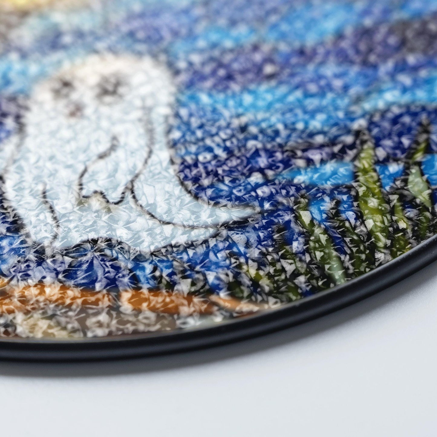 Ghost Suncatcher Stained Glass Lantern Window Art Gift for Halloween Lovers