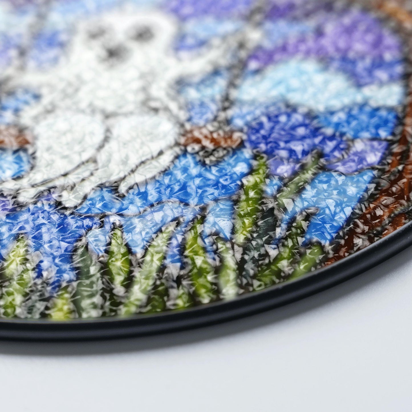 Ghost Swing Stained Glass Suncatcher Halloween Decor Window Hanging Gift for Friend