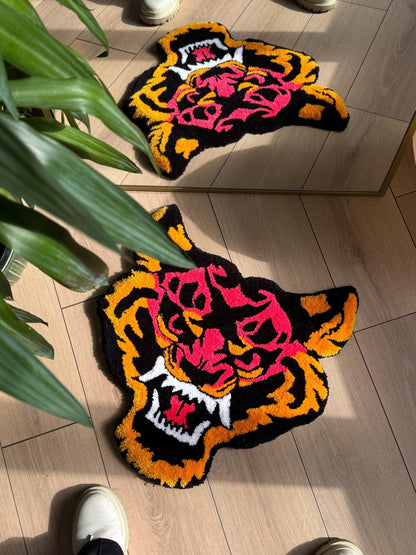 Handmade Tufted Rug, Tiger Fluffy Tufted Rug