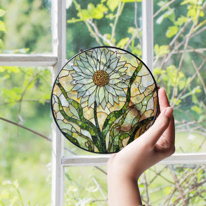 Daisy Stained Glass Suncatcher Window Hanging Gift for Mom Friend