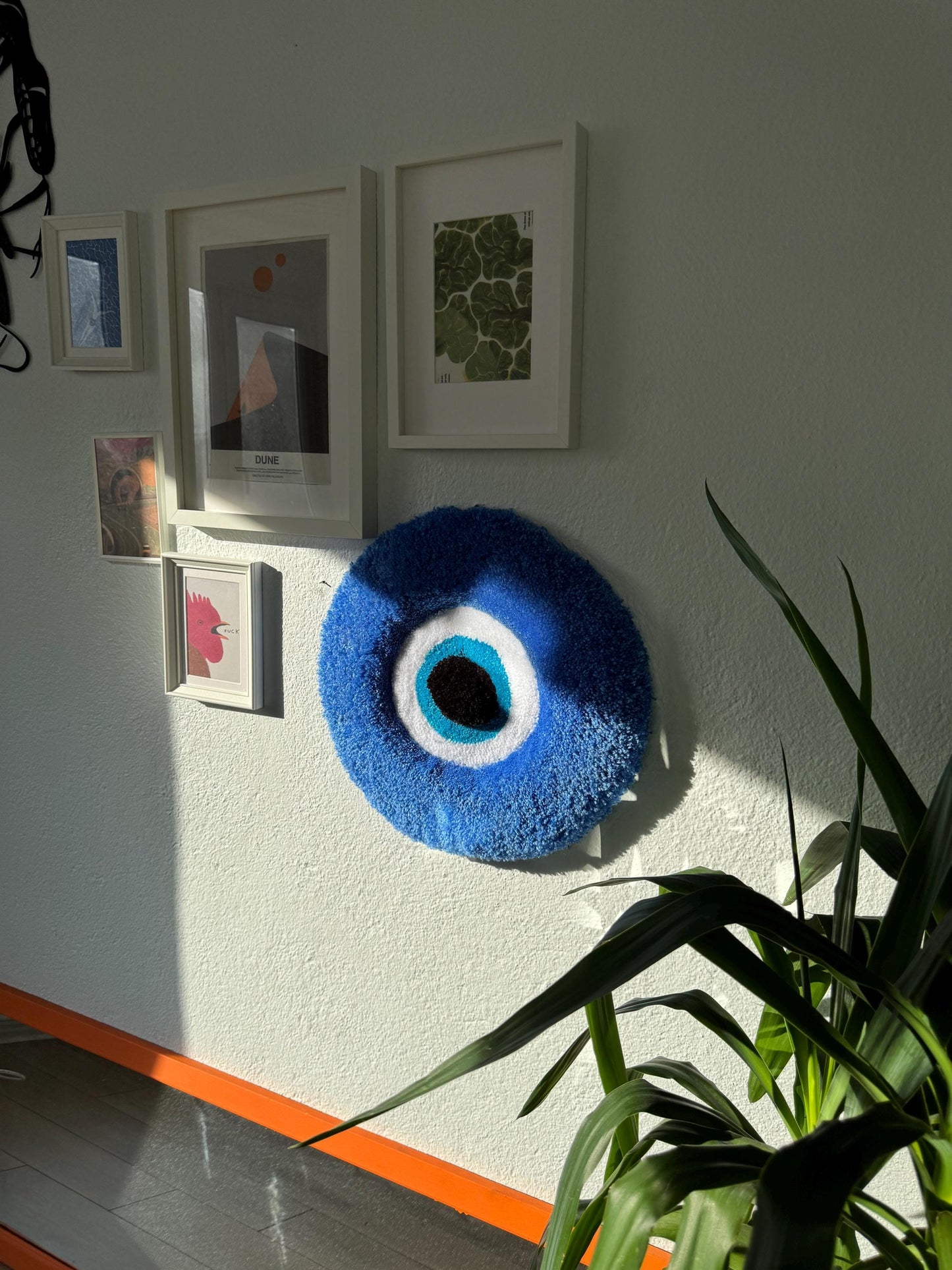 Devil Eye 3D Fluffy Tufted Rug, Wall Hangings, Wall Rug, Tufted Wall Rug, Tufted Wall Art