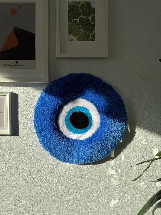 Devil Eye 3D Fluffy Tufted Rug, Wall Hangings, Wall Rug, Tufted Wall Rug, Tufted Wall Art