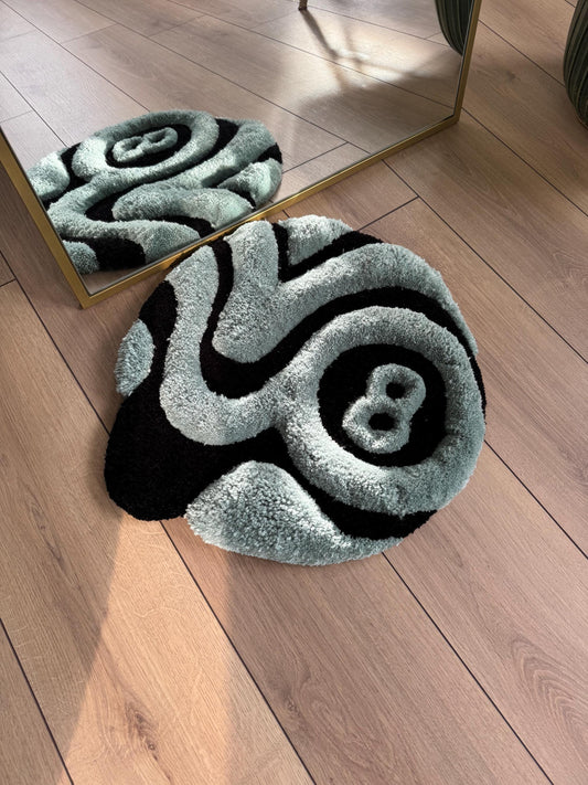 3D Fluid Billard Ball Fluffy Handmade Tufted Rug