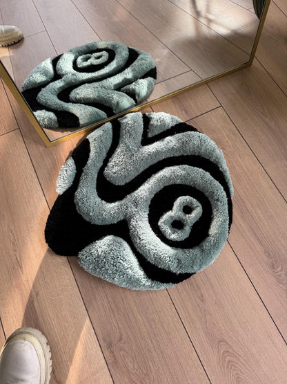 3D Fluid Billard Ball Fluffy Handmade Tufted Rug
