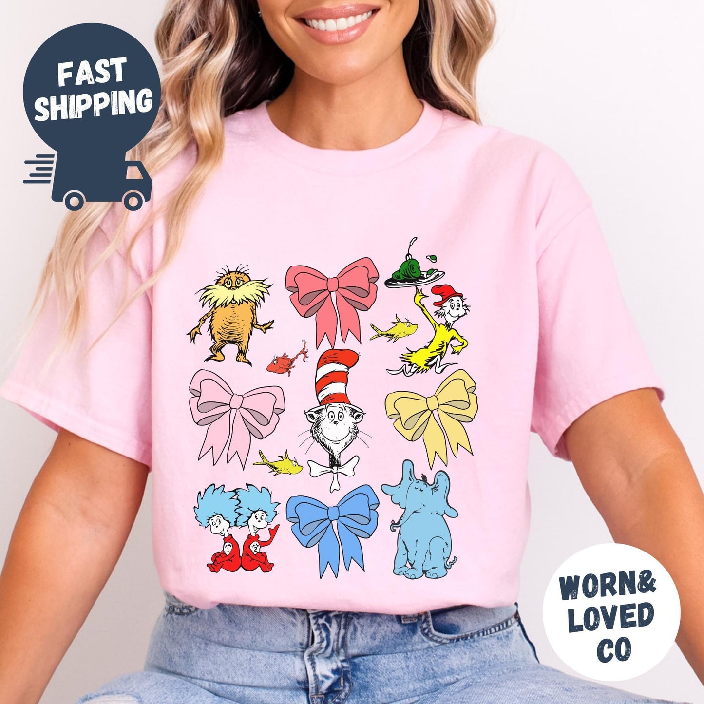 Oh The Places You'll Go When You Read Dr. Seuss Sweatshirt, Gift For Teacher, Girl's Reading Day Outfit, Dr Seuss Birthday Party Tee