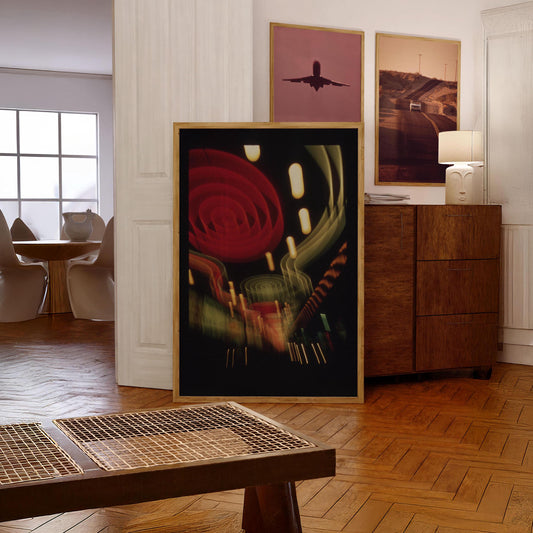 Neon Casino Lights at Night Print Fine Art Photography Retro Y2K Trippy Wall Decor Vintage Psychedelic Photo for Bar Room 1970s Photograph