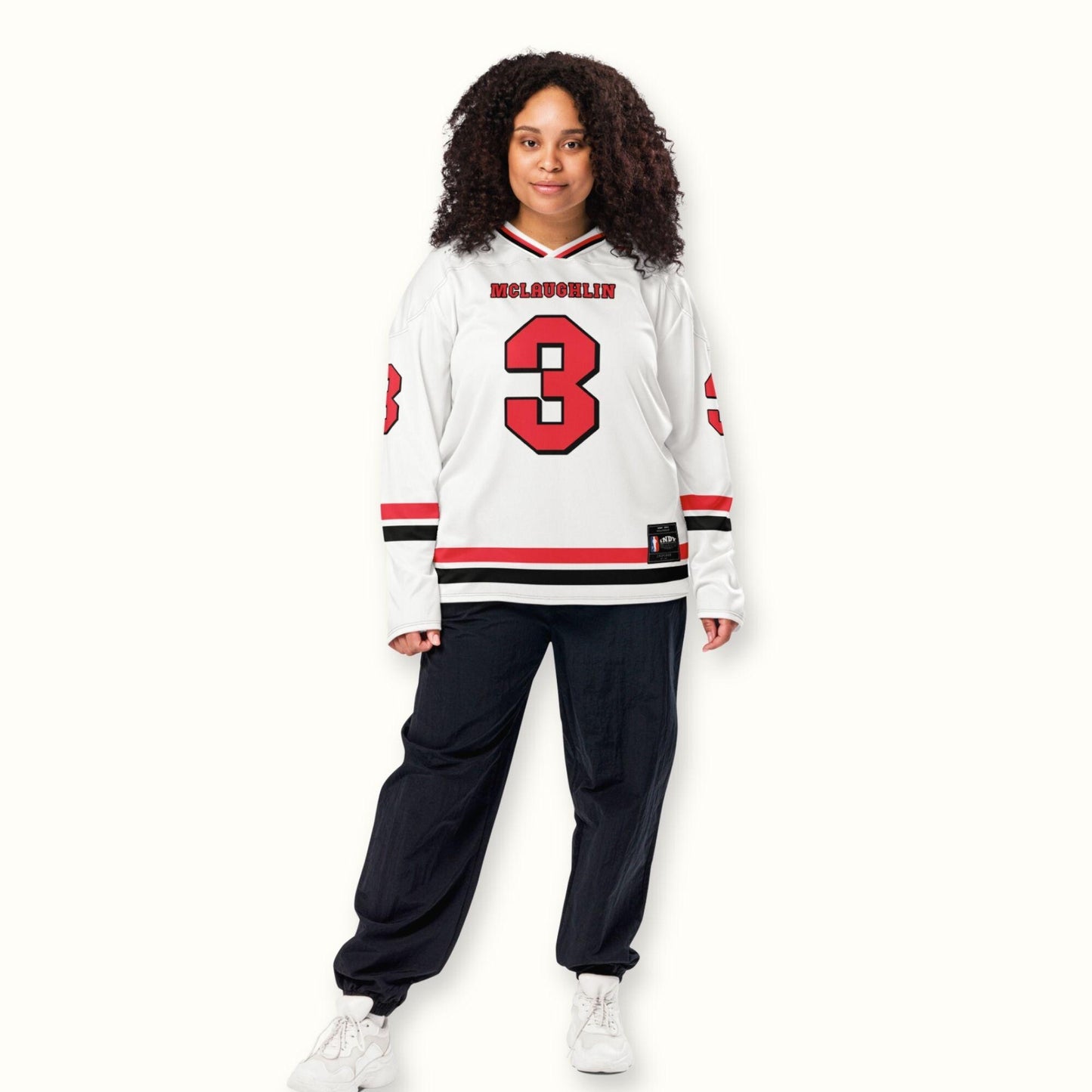 Number 3 Racing Oversize Unisex Hockey Jersey: Unisex Racing Fan Apparel