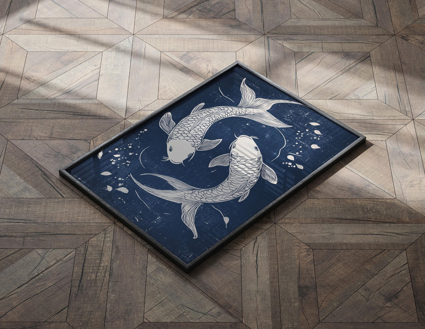 Blue Koi Print, Japanese wall art Print, Vintage Print, Trendy Wall Art, Aesthetic Wall Art, Koi Fish Print, Japanese Print, Gift Idea