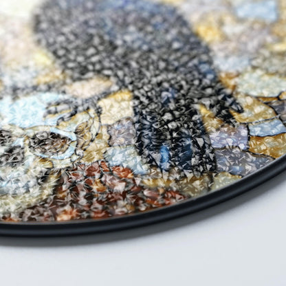 Raven Skull Stained Glass Suncatcher Gothic Decor Halloween Gift