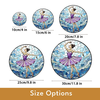 Ballet Dancer Suncatcher Stained Glass Window Decor Gift for Dancers