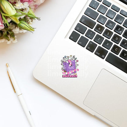 Bookworm Floral Books Vinyl Sticker | Kindle Stickers | Book Club | Bookish Stickers | Die Cut
