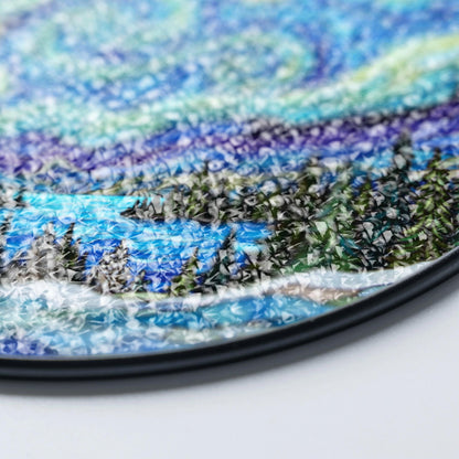 Starry Night Stained Glass Suncatcher Gift for Art Lovers