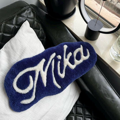 Custom Name Tag tufted Rugs Design • Name Text Tufting Rug • Personalized Characters Tuft Rug Carpet • Gift For Her • Baby Name Rug • Couple