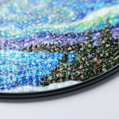 Starry Night Stained Glass Suncatcher Decorative Gift for Home Lovers
