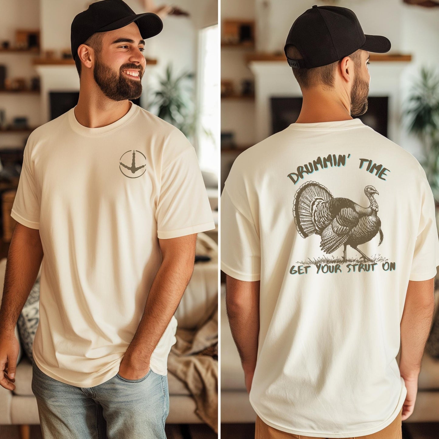 Funny Turkey Hunting Club T-Shirt: Nature Inspired Comfort Colors Tee