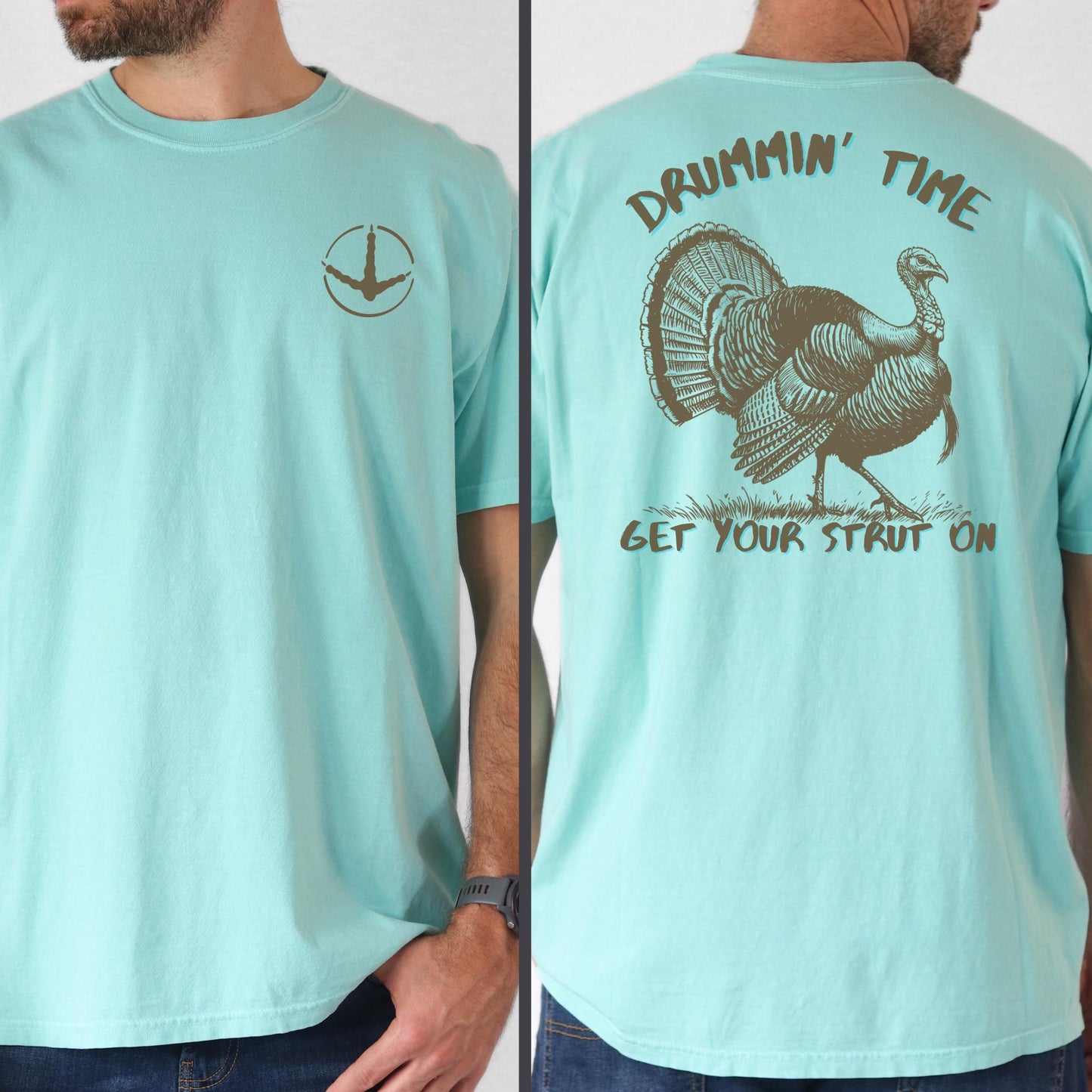 Funny Turkey Hunting Club T-Shirt: Nature Inspired Comfort Colors Tee